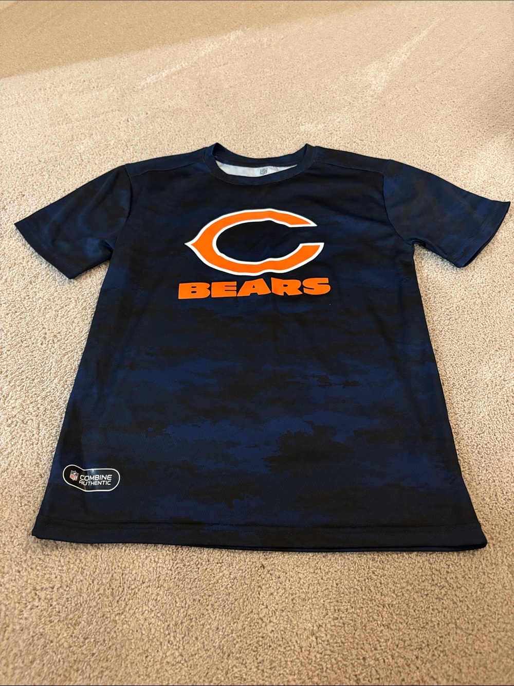 NFL Chicago Bears Navy and Orange Short Sleeve Tee